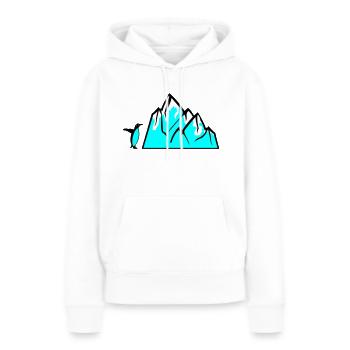 Pinguin Eisberg - Frauen Premium Bio Hoodie - Weiß - Vorne - Julia (174cm)