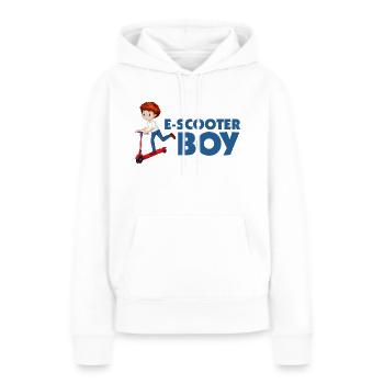 E-Scooter Roller Scooter - Sweat à capuche Premium bio Femme - blanc - Devant - Julia (174cm)