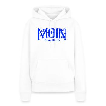 Par Moin - Sweat à capuche Premium bio Femme - blanc - Devant - Julia (174cm)