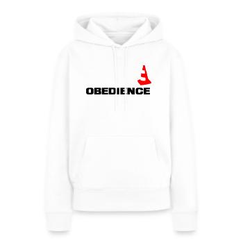 Obedience mit Pylone - Frauen Premium Bio Hoodie - Weiß - Vorne - Julia (174cm)