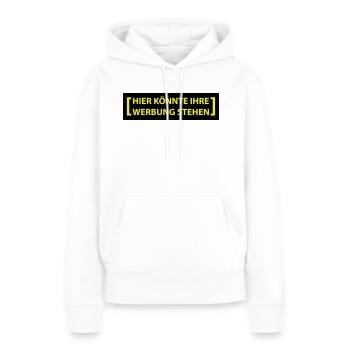 hier könnte ihre werbung - Frauen Premium Bio Hoodie - Weiß - Vorne - Julia (174cm)