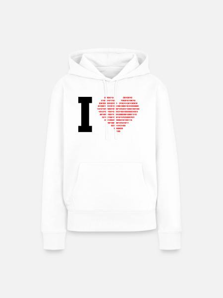 I love digital - Frauen Premium Bio Hoodie - Weiß