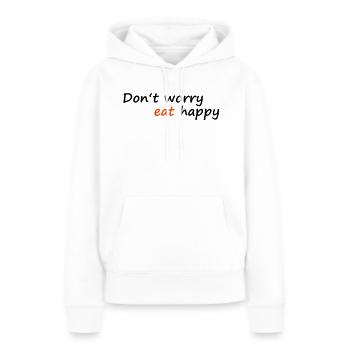 manger - Sweat à capuche Premium bio Femme - blanc - Devant - Julia (174cm)