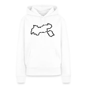 Tyrol - Sweat à capuche Premium bio Femme - blanc - Devant - Julia (174cm)