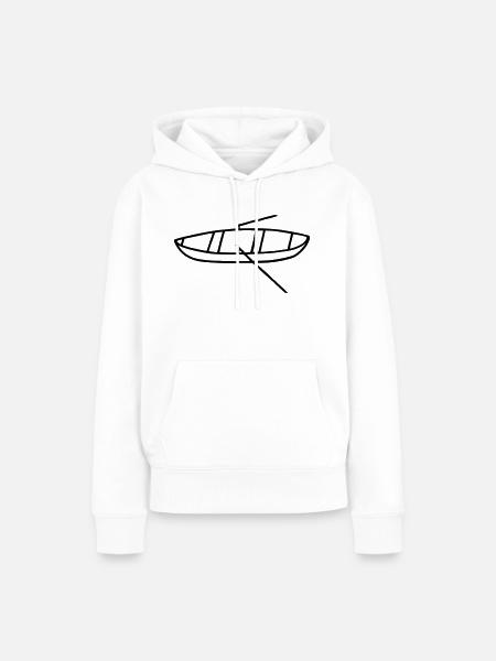 Ruderboot - Wassersport - Frauen Premium Bio Hoodie - Weiß