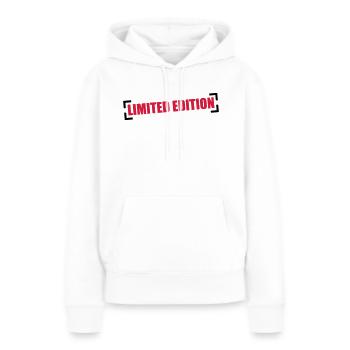 Limited Edition - Sweat à capuche Premium bio Femme - blanc - Devant - Julia (174cm)