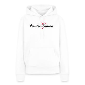 Limited Edition - Sweat à capuche Premium bio Femme - blanc - Devant - Julia (174cm)