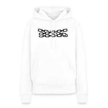 Kette - Frauen Premium Bio Hoodie - Weiß - Vorne - Julia (174cm)