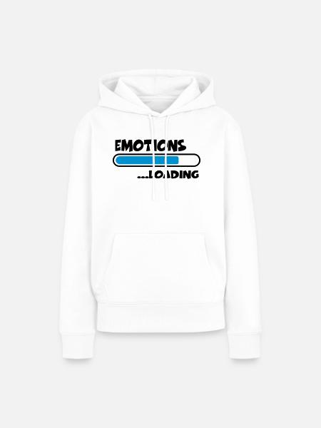 Emotions loading - Frauen Premium Bio Hoodie - Weiß