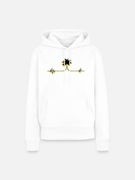 palme puls - Frauen Premium Bio Hoodie - Weiß