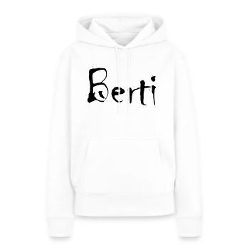 berti - Frauen Premium Bio Hoodie - Weiß - Vorne - Julia (174cm)