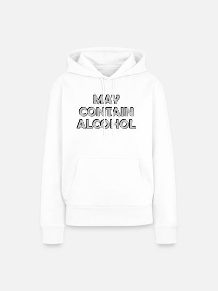 Verschwommen Kann Alkohol enthalten - Frauen Premium Bio Hoodie - Weiß