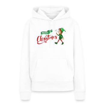 Onze - Sweat à capuche Premium bio Femme - blanc - Devant - Julia (174cm)