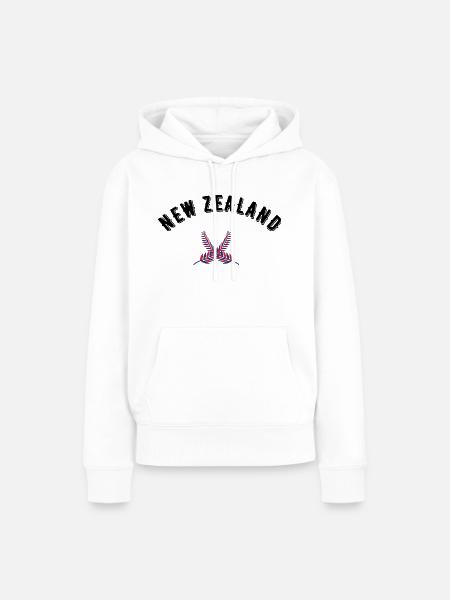 Neuseeland - Frauen Premium Bio Hoodie - Weiß