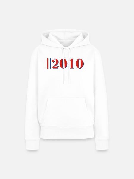 Jahr 2010 - Frauen Premium Bio Hoodie - Weiß