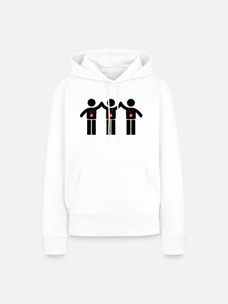 Gewinner Team - Frauen Premium Bio Hoodie - Weiß