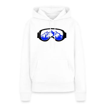 skibrille - Frauen Premium Bio Hoodie - Weiß - Vorne - Julia (174cm)