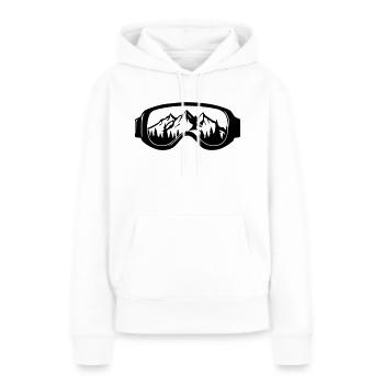 Skibrille - Frauen Premium Bio Hoodie - Weiß - Vorne - Julia (174cm)