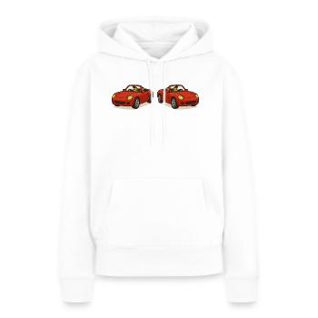 Voiture Cabriolet 2 - Sweat à capuche Premium bio Femme - blanc - Devant - Julia (174cm)