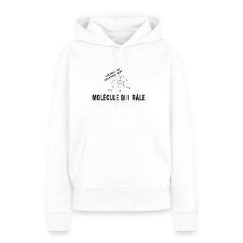 Molécule Chirale - Sweat à capuche Premium bio Femme - blanc - Devant - Julia (174cm)