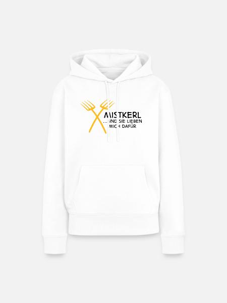 Mistkerl - Frauen Premium Bio Hoodie - Weiß