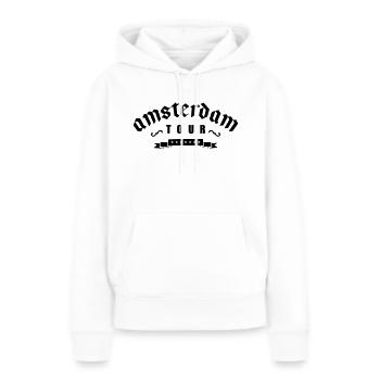 amsterdam tour - Frauen Premium Bio Hoodie - Weiß - Vorne - Julia (174cm)
