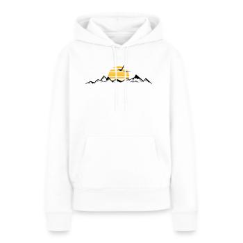 MONTAGNES Paysage Silhouette Panorama - Sweat à capuche Premium bio Femme - blanc - Devant - Julia (174cm)