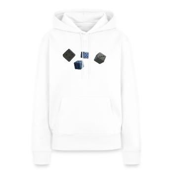Cube - Sweat à capuche Premium bio Femme - blanc - Devant - Julia (174cm)