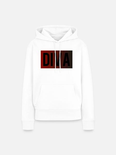 diva - Frauen Premium Bio Hoodie - Weiß