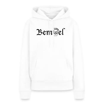 Bembel - Frankfurter Bembel Design #Bembel - Frauen Premium Bio Hoodie - Weiß - Vorne - Julia (174cm)