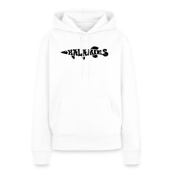Brochet fishman - Sweat à capuche Premium bio Femme - blanc - Devant - Julia (174cm)