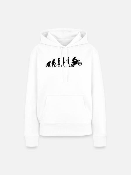 Motocross motorrad evolution schwarz - Frauen Premium Bio Hoodie - Weiß