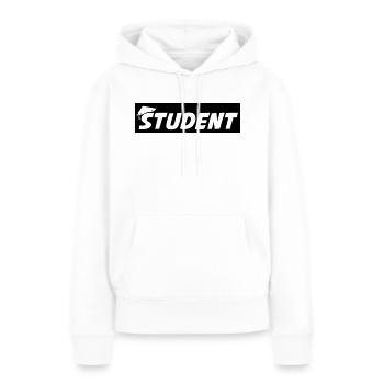 étudiant - Sweat à capuche Premium bio Femme - blanc - Devant - Julia (174cm)