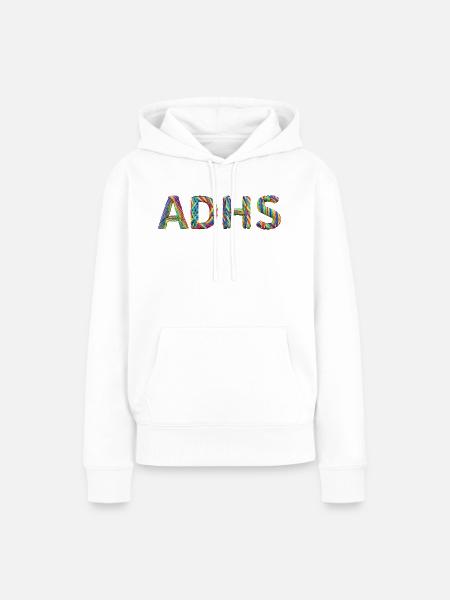 ADHS - Frauen Premium Bio Hoodie - Weiß