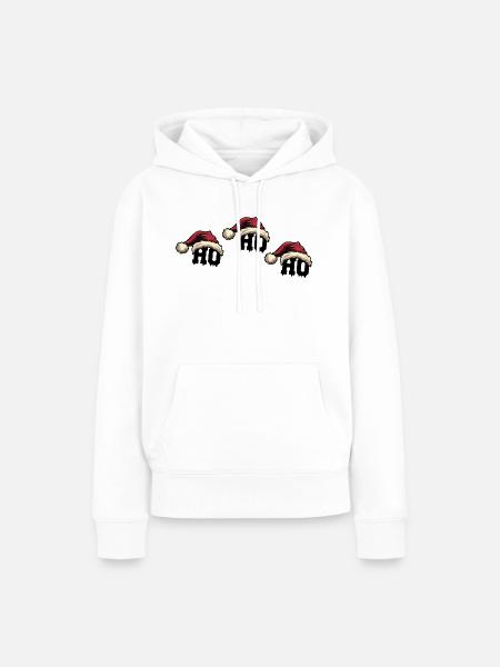 Weihnachten Ho Ho Ho - Frauen Premium Bio Hoodie - Weiß