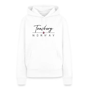 Norvège - Tonsberg - Norvège - Norvège - Sweat à capuche Premium bio Femme - blanc - Devant - Julia (174cm)