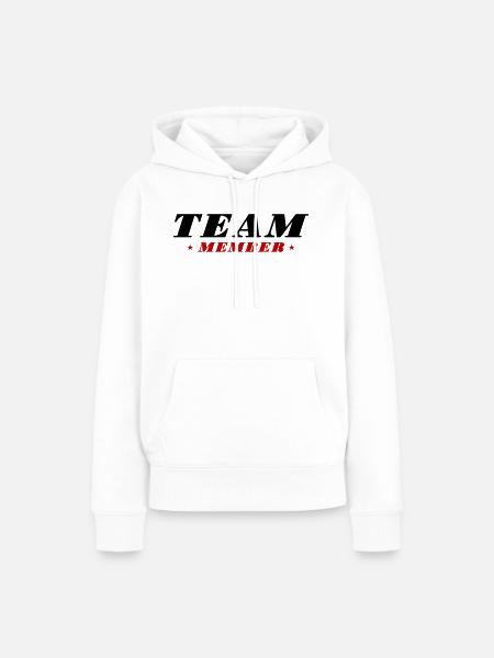 Team Mitglied - Frauen Premium Bio Hoodie - Weiß