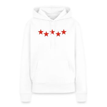 Sterne 5 rote Küchenchef - Frauen Premium Bio Hoodie - Weiß - Vorne - Julia (174cm)