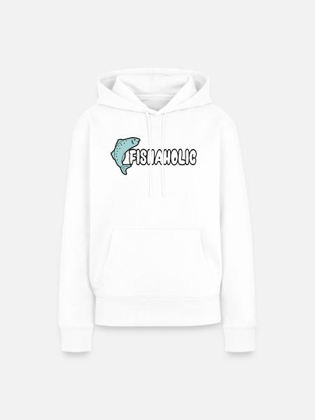 Fishaholic - Frauen Premium Bio Hoodie - Weiß