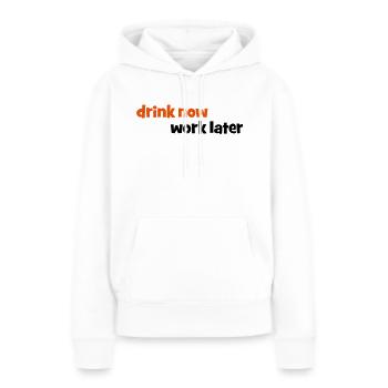 trinken - Frauen Premium Bio Hoodie - Weiß - Vorne - Julia (174cm)