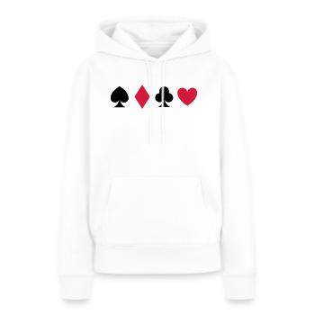 Poker Card - Frauen Premium Bio Hoodie - Weiß - Vorne - Julia (174cm)
