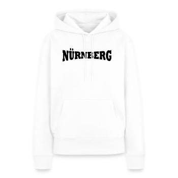 Nuremberg lettrage - Sweat à capuche Premium bio Femme - blanc - Devant - Julia (174cm)