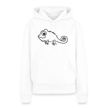 Chamaeleon - Frauen Premium Bio Hoodie - Weiß - Vorne - Julia (174cm)
