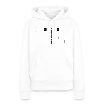 pong - Sweat à capuche Premium bio Femme - blanc - Devant - Julia (174cm)