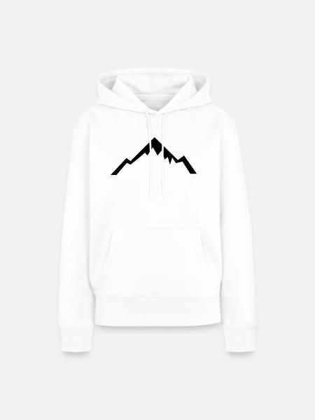 Mountain - Frauen Premium Bio Hoodie - Weiß