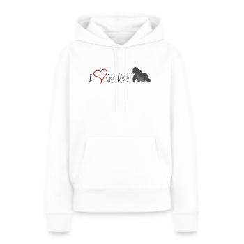 Love for Gorillas - Frauen Premium Bio Hoodie - Weiß - Vorne - Julia (174cm)