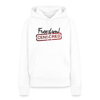 ZENSIERTE FREIHEIT - Frauen Premium Bio Hoodie - Weiß - Vorne - Julia (174cm)
