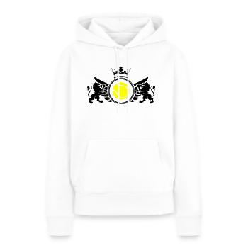 Emblème de tennis - Sweat à capuche Premium bio Femme - blanc - Devant - Julia (174cm)