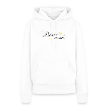 Bonne année - Sweat à capuche Premium bio Femme - blanc - Devant - Julia (174cm)