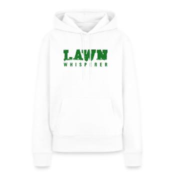 MURMURE DE PELOUSE - Sweat à capuche Premium bio Femme - blanc - Devant - Julia (174cm)